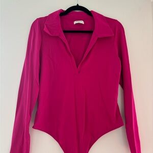 Hot Pink Long Sleeve Bodysuit